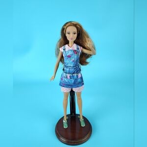 Mattel 2015 Summer Doll Kayla Face Red Hair Brown Eyes Redressed Artist Outfit
